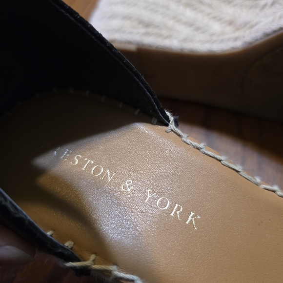 Preston & York Espadrille Sandals Black Size 6.5 - Picture 10 of 11